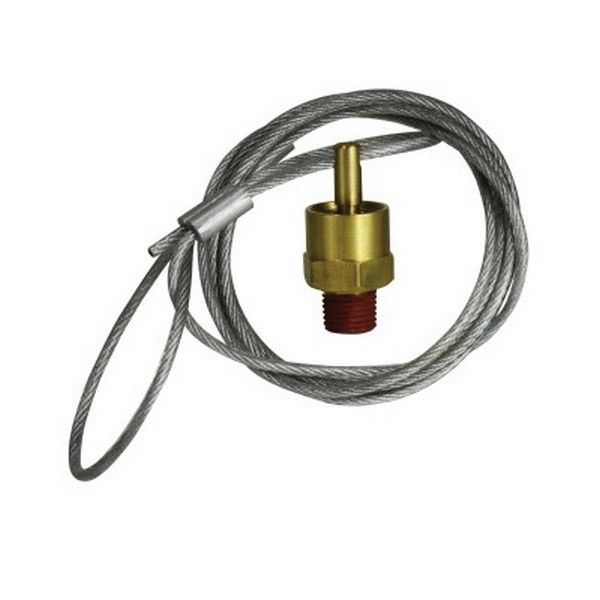 Air Tank Drain Valve, Self-Sealed, 1/4 Inch Male Nominal, Brass, Import