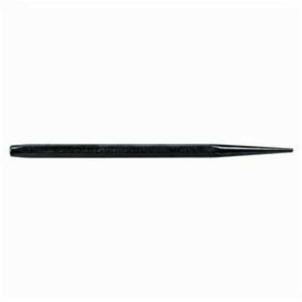 Starting Punch, 1-Piece, 4-1/8 in Overall Length, 1/16 in Punch, Parabolic, Steel, Black
