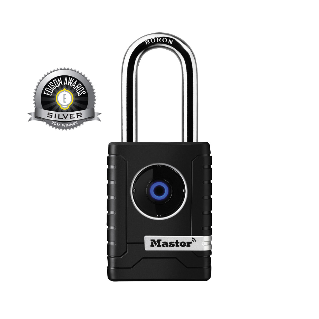 Bluetooth Padlock, Metal Body, 2-7/32 in Body Width, 2-7/8 in Body Height, 1-1/4 in Body Thickness, 11/32 in Shackle Diameter, 2 in Shackle Height, 15/16 in Shackle Width, Boron Alloy Steel Shackle