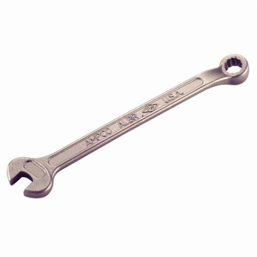 Combination Wrench, Double End, Measurement System: Imperial, Spline Wrench, 15/16 in Wrench Opening, 12 Points, 12-7/8 in Overall Length, 15 deg Offset, 15 deg Head, Flat Handle, Nickel Aluminum Bronze, Natural
