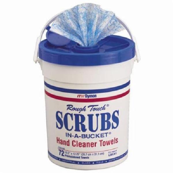 Heavy Duty Hand Cleaner Towel, 72 Towels, Polypropylene, Blue/White