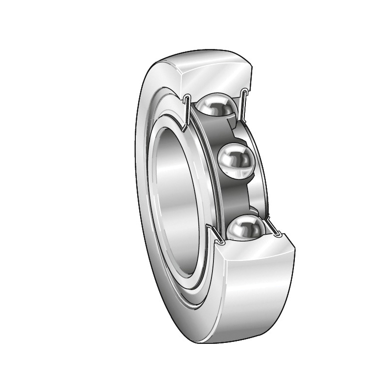 Track Roller, Crowned Miniature Yoke Type, Series: LR6, 4 mm Bore, 13 mm Roller Diameter, 4 mm Roller Width, 920 N Load, Double Seal Closure, 24000 rpm Maximum, -20 to 120 °C, Steel Roller