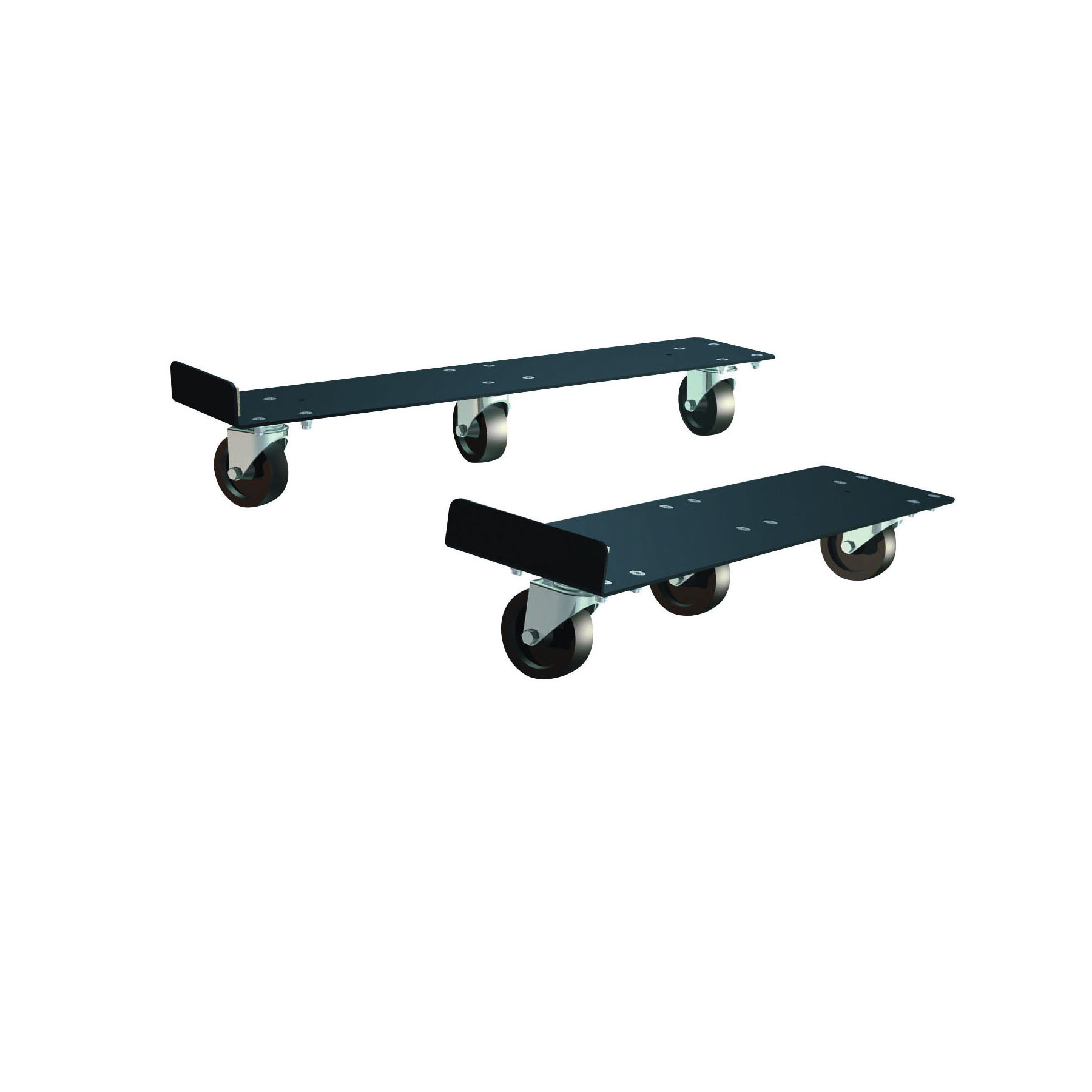 Cabinet Mover, For Use With: 30 and 45 gal 30 min/90 min Safety Cabinet, 1012 lb, 3.54 in H x 5.51 in W x 23.62 in D, Steel, Black
