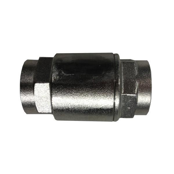 Spring Check Valve, 2-Piece Barrel, 1 Inch Nominal Size, NPT, 300 psi, -10 to 120 °C, Media: Gas/Oil/Water, CF8/CF8M Stainless Steel Body, 304 Stainless Steel/PTFE Trim, PTFE Gasket, 1.89 Inch Height x 2.953 Inch Width, Import