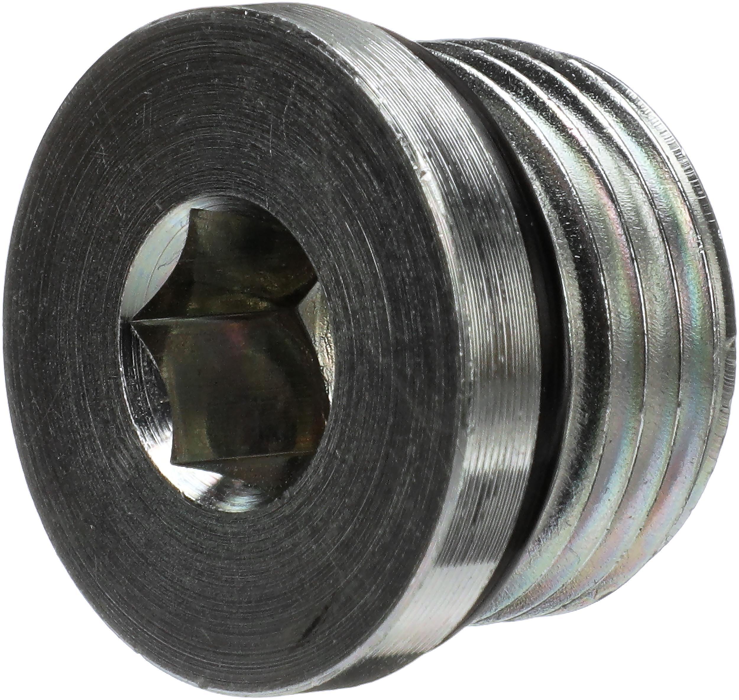 Hydraulic Adapter, SAE to SAE, 3/4-16 Nominal, Male x Plug End Style, Steel, Import