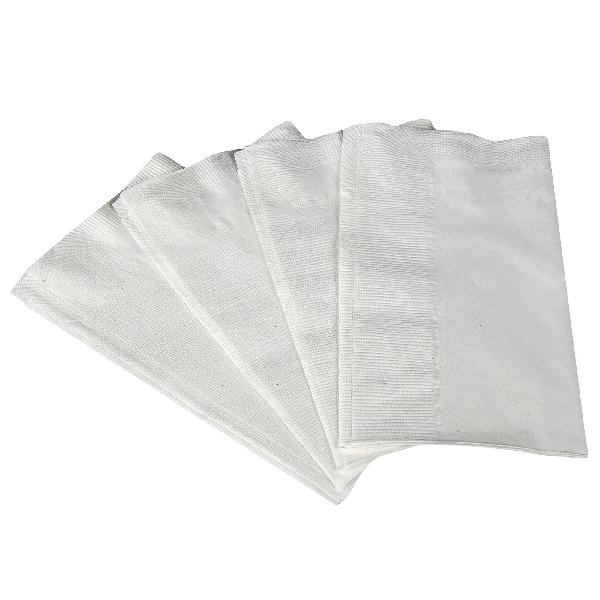 Dinner Napkin, 14.63 x 17 in Sheet, 1/8 Fold, 2 Ply, 4-1/2 x 7-1/2 in Folded, Paper, White