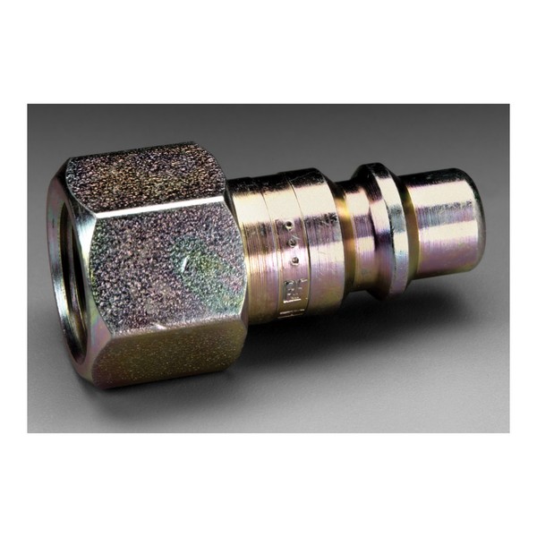 Hose Plug, Industrial Interchange, Series: Whitecap™, For Use With: 3M™ W-3020 Supplied Air Hose and 3M™ Whitecap™ Helmets, Specifications: 3/8 in Body, 3/8 in FPT, Metal, 3 in OAL Dimensions