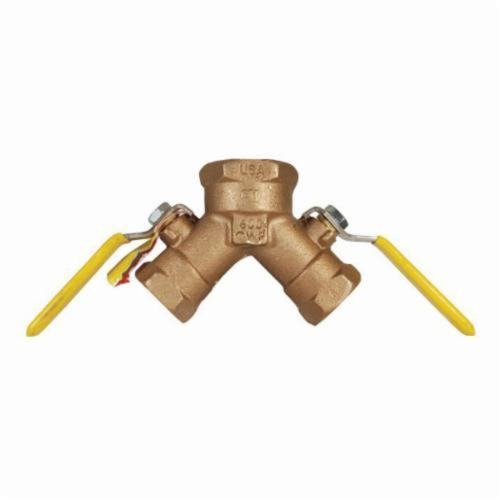 Dual Y Valve, Dual Action Vented, 1 x 3/4 Inch Nominal, FNPT, 125 psi CWP, Double Lever Actuator, Bronze Body, Domestic