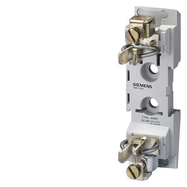 Fuse Base, For Use With: LV HRC 690 VAC NH00 Fuse Systems, Plastic/Ceramic, 39 mm W x 61 mm D x 117 mm H