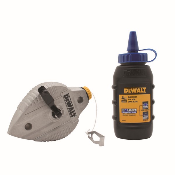 Chalk Reel Kit, 100 ft Line Length, Twisted Cotton Line, 4 oz Chalk, 1:1 Gear Ratio, Die Cast Aluminum Case, 2 in H x 6-3/4 in W x 9 in D Dimensions