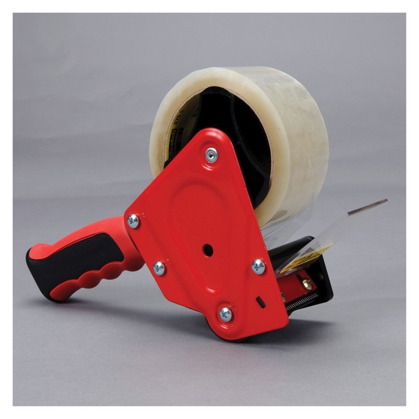 Tape Dispenser, Handheld, 2-3/4 Inch Overall Width, 5-3/4 Inch Overall Depth, 10 Inch Overall Height, 2 Inch Tape Width, Pistol Grip Style, 3 Inch Diameter Core, For Use With: Box Sealing Tape, Metal/Plastic, Red/Black