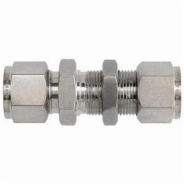 Instrumentation Bulkhead Union, Coupling Fitting/Connector, 1 Inch Nominal, Tube End Style, -325 to 1200 °F, 316 Stainless Steel, Domestic