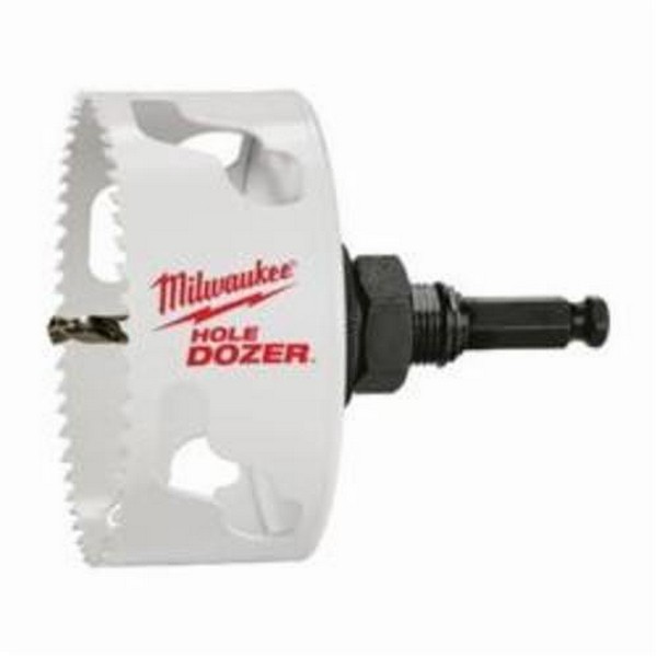 Hole Saw, 6 in Dia, 1-5/8 in Cutting Depth, 3.5 TPI, 1-7/8 in Overall Length, Bi-Metal/8% Cobalt Cutting Edge, Carbon Steel Body, Toothed Cutting Edge, 75/35/55/25 RPM, Use Arbor: 49-56-7040/49-56-7055/49-56-7140/49-56-7150/49-56-7210/49-56-7240/49-5