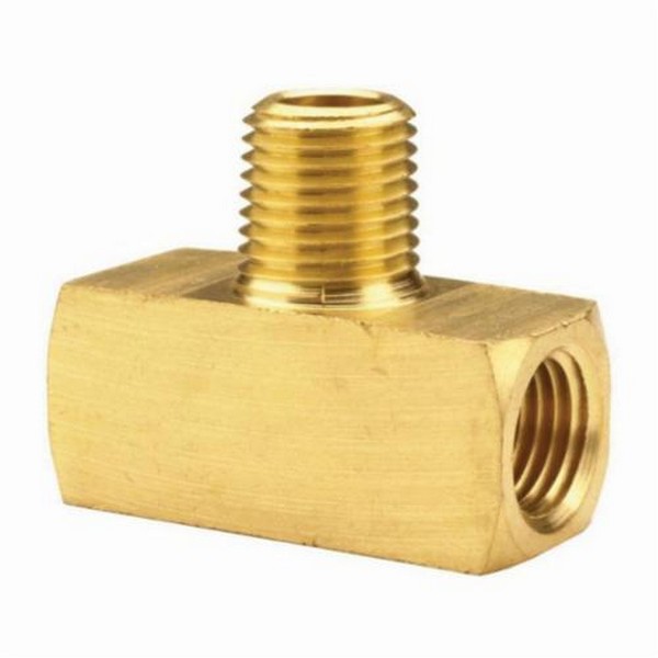 Branch Tee, Series: 324, Fitting/Connector Type: Tee, 3/8 Inch Nominal, MNPTF x FNPTF, Extruded, Brass, Import
