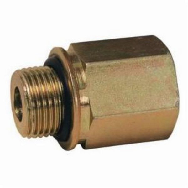 Hydraulic Adapter, Series: B3455, 3/4-14 Nominal, Female NPTF x Male BSPP, 5000 psi, Carbon Steel, Zinc Plated, Domestic