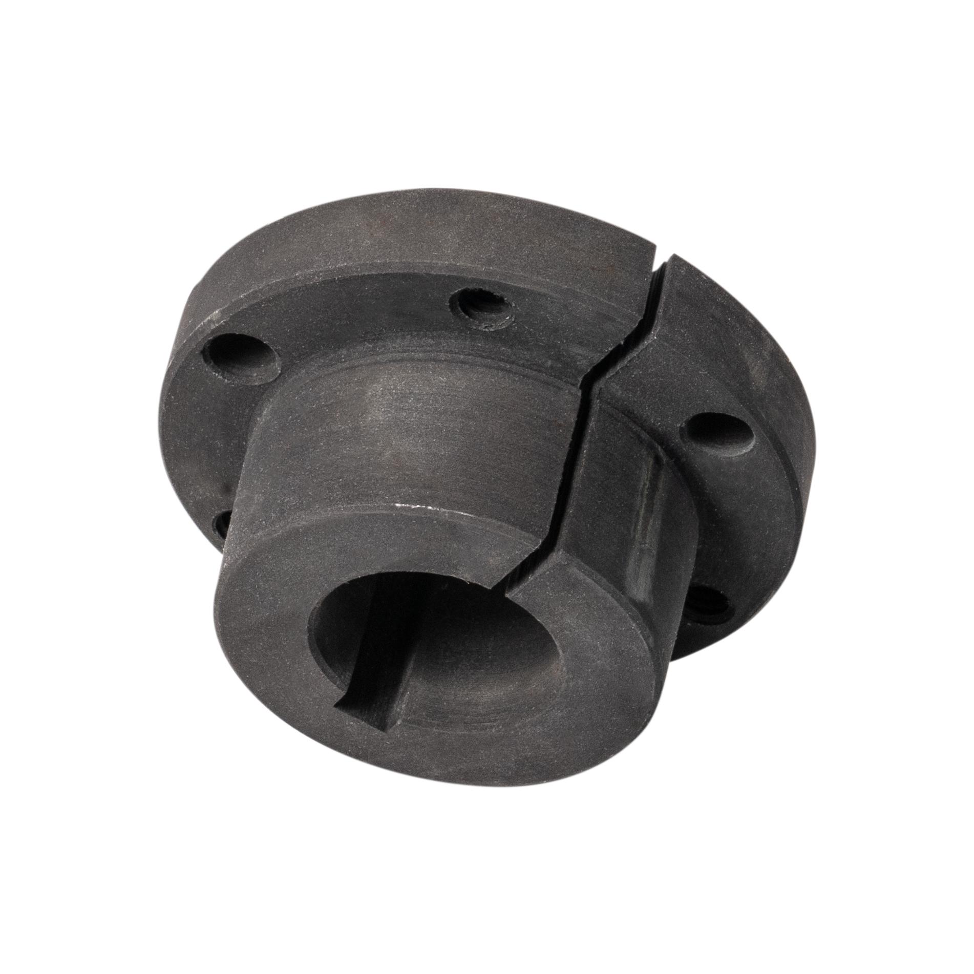 QD Bushing, 1.18 in Bore, 2-11/16 in Barrel Diameter, 2-1/4 in Diameter Bolt Circle, 2.68 in Diameter Flange, 7/16 in Flange Thickness, 1/4 in Screw, 1.3125 in Overall Length, 1/4 x 1/8 in Keyway, Ductile Iron, Black Phosphate