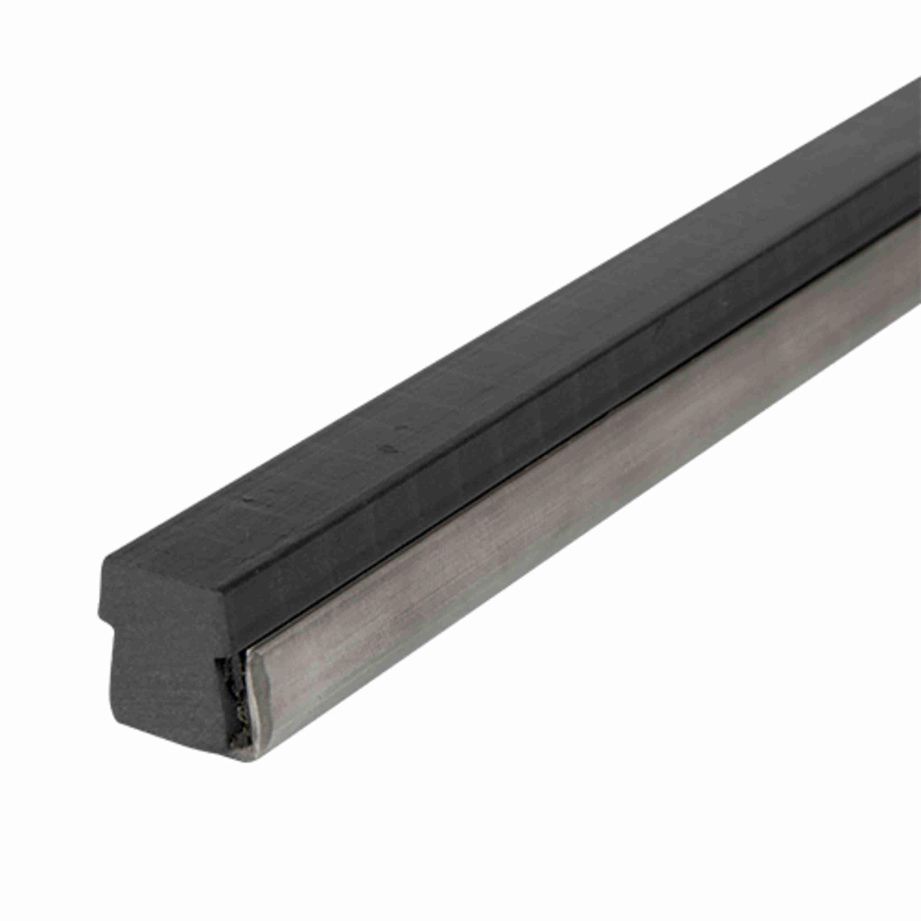 Guide Rail, Standard Wide Flat, Series: WF Series, Stainless Steel Sheath, 14 ga Steel, Polyethylene, Natural White, 20 ft L x 1 in W x 0.69 in H