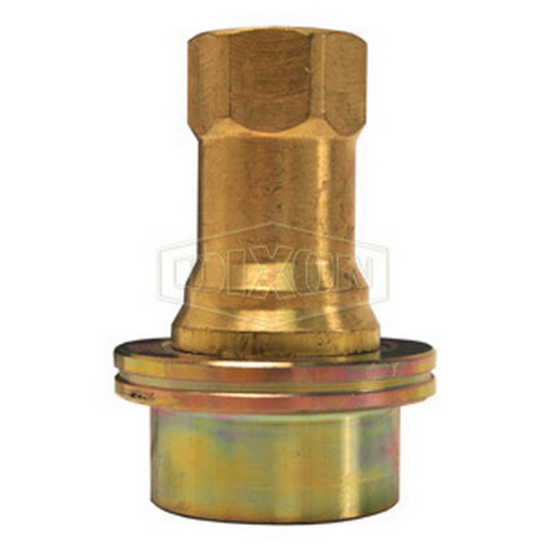 Quick Disconnect Poppet Valve Coupler, 1-1/2 Inch Nominal, Quick Disconnect Coupler x FNPT End Style, 200 psi Pressure, 388 °F, Brass, Domestic