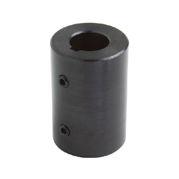 Setscrew Rigid Coupling, Series: MRC, 20 mm Bore, 38 mm OD, 50 mm Overall Length, 68 in-lb Torque, M6 x 6 Screw, Steel, Black Oxide