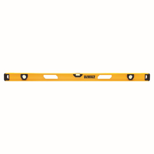 I-Beam Level, Magnetic Premium, 0.0005 in Accuracy, 48 in Length, 3 in Width, 3 Vials, Vial Positions: (1) Level/(2) Plumb, Acrylic Vial, Block Vial, 5 Magnets, Aluminum, Matte, Black/Yellow