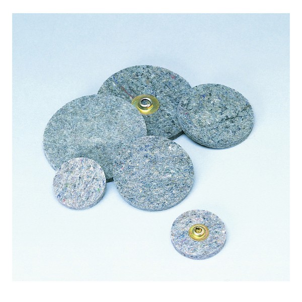 Non-Woven Abrasive Quick-Change Disc, Type TR Attachment, 3 Inch Diameter Disc, Felt Abrasive, 18000 RPM Maximum