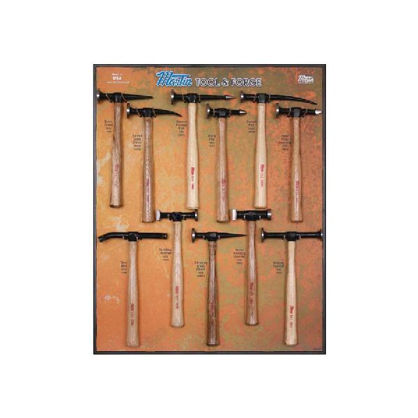 Hammer Set, 11 Piece, Wood Handle, Forged Carbon Steel, Burnt Lacquer