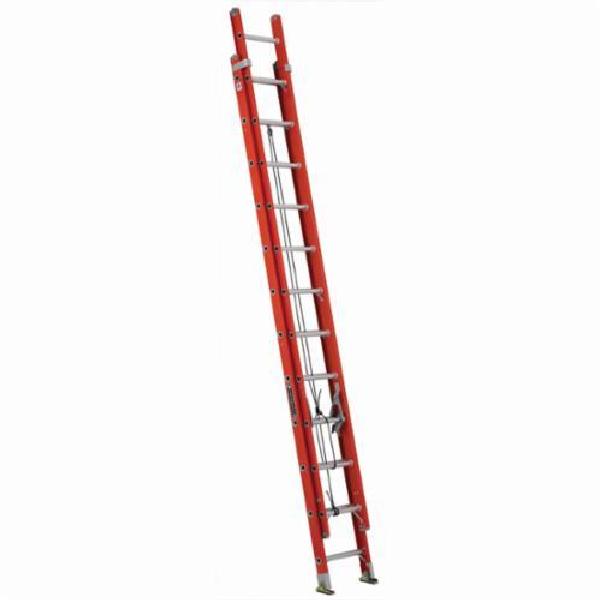 Extension Ladder, Extra Heavy Duty Multi-Section Professional, Series: FE3200, 24 ft Overall Length, ANSI Code: Type IA, 300 lb Load, Fiberglass, 23 ft 6 in Maximum Working Length, 12 ft Section Length, 12 in Adjustable Increments, 17-1/16 in Outside
