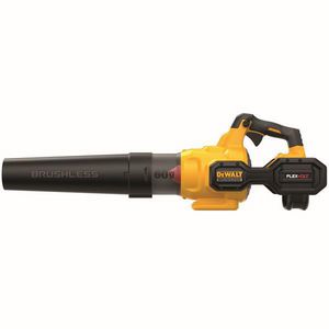 Handheld Axial Blower, Brushless, 600 cfm Air Flow, 125 mph Air, Lithium-Ion Battery, 60 VDC Battery, 3 Ah Battery, 1.25 hr Recharge, 68 dB Sound Level, Variable Speed Trigger/Lock Control, D-Handle Handle