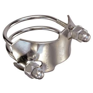 Bolt Clamp, Spiral Double, Series: SDBC, 6 in Nominal, 30 ft-lb Torque, Stainless Steel Bolt, Import