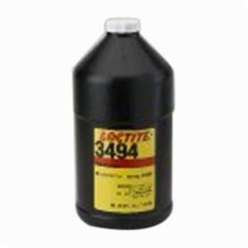 Light Cure Adhesive, 1-Part, Series: AA 3494™, Bottle Container, 1 L Container, Acrylic Base, Clear, 11.16 g/L VOC, Bonds To: Glass, Metal