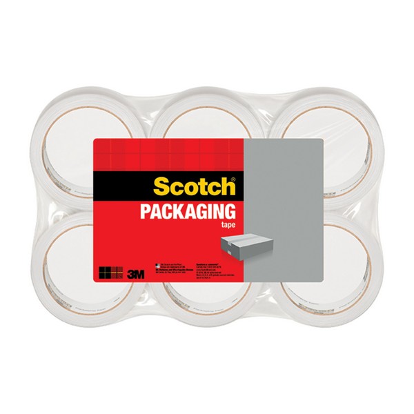 Shipping Packaging Tape, 109 yd Length, 1.88 Inch Width, 2.2 mil Thickness, Transparent