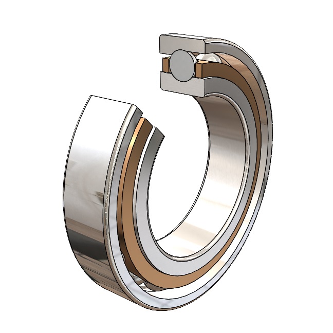 Ball Bearing, Angular Contact, Series: 7400 Series, 3.74 in Bore, 9.842 in OD, 1 Rows, 2.165 in Width, 37° Contact Angle, Open Closure, 251000 N Dynamic/245000 N Static Load, Through Hardened Steel Bearing, Brass Cage, 3400 rpm Maximum, -40 to 212 °F