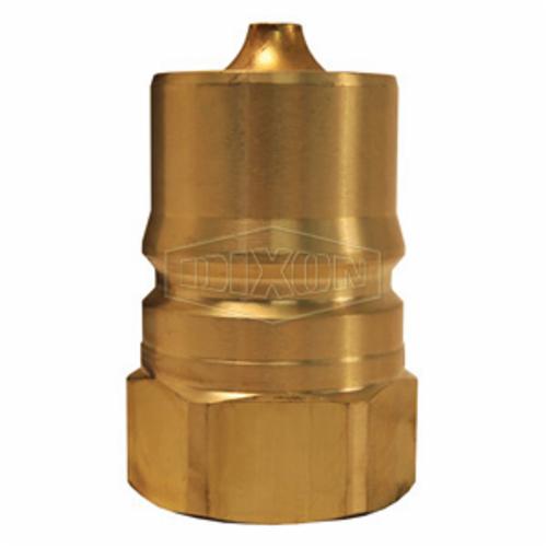 Quick Disconnect Poppet Valve Plug, 3/4 Inch Nominal, Quick Disconnect Plug x FNPT End Style, 200 psi Pressure, 388 °F, Brass, Domestic
