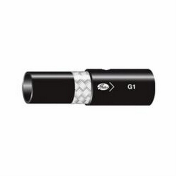 Hydraulic Hose, 1-Fiber Braided, Series: G1, 3/8 Inch Nominal, 0.69 Inch Outside Diameter, 100 ft Length, 2600 psi Working, -40 to 212 °F, Synthetic Rubber, Black, Domestic
