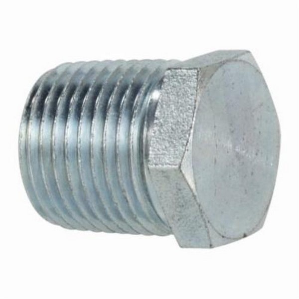 Hex Head Plug, Plug Fitting/Connector Type, 1-1/4 Inch Nominal Size, MPT, Steel