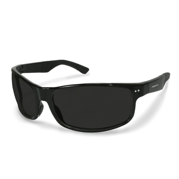 Safety Eyewear, Premium, Regular Size, Hard Coated Lens Coating, Smoke Lens, Shiny Black Frame, 99.9 % UV Protection, Insulated Wire Core Temple, Specifications Met: ANSI Z87.1