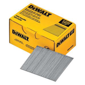Finish Nail, 20 deg Angled Heavy Duty, 2-1/2 in Length, Galvanized, Stamped Steel, Chisel Point, Smooth Shank, 16 ga, Silver