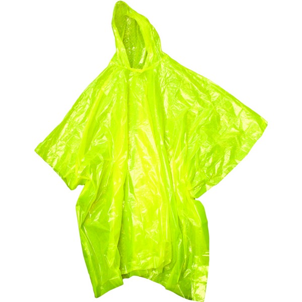 Rain Sport Poncho, Waterproof, Universal Size, 80 in Length, Yellow, 0.4 mm Polyethylene