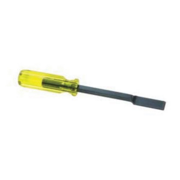 Carbon Scraper, Non-Conductive, 1-Edge/Stiff Blade, Hardened Steel Blade, 6-1/4 in Blade Length, 3/4 in Blade Width, 4-Sided Handle, Acetate Handle, Black Oxide