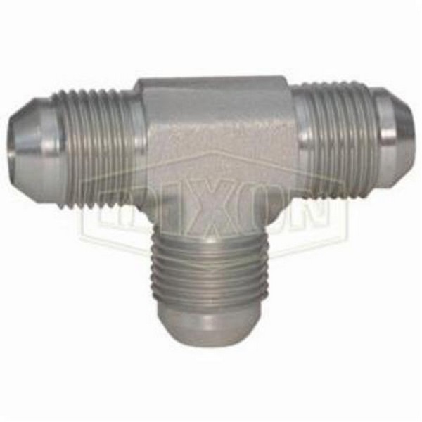 Union Tee, 9/16-18 Nominal, 37° Male Flare, 5000 psi, Steel, Zinc Plated, Domestic