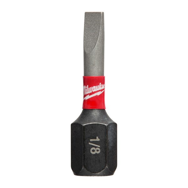 Impact Insert Bit, 1/8 in Point, Slotted Point, 1 in Overall Length, Hex Shank, Custom Alloy76™ Steel