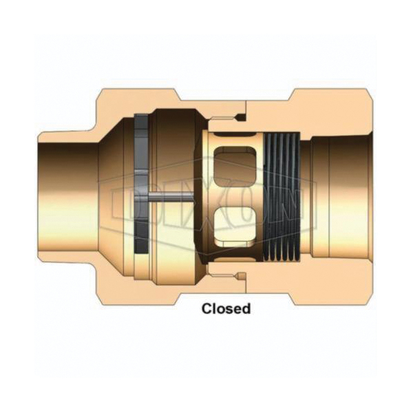Safety Check Valve, 3/4 Inch Nominal, NPT, 350 psi, 250 °F, 112 to 128 scfm, Brass Body, 3-9/16 Inch Length