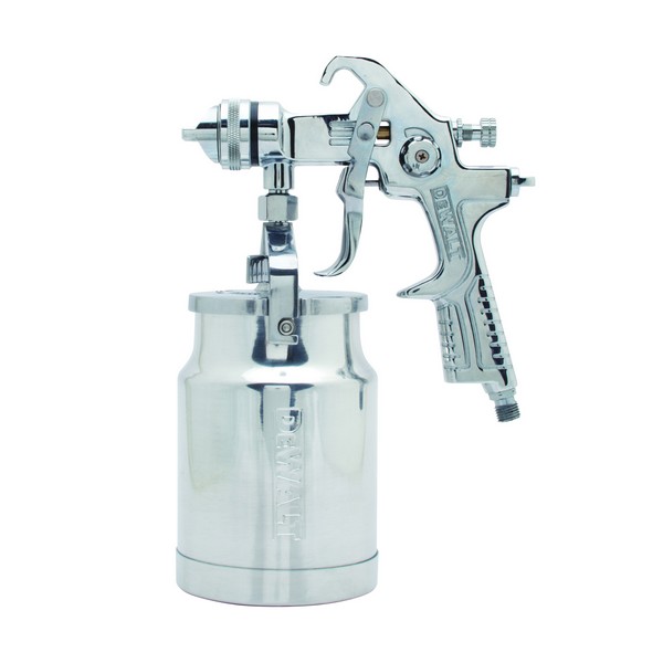 Conventional Spray Gun, Siphon Feed Pneumatic, 1.4 mm Nozzle, 1/4 in MNPS Inlet, 32 oz Container, 40 psi Pressure