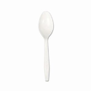 Disposable Teaspoon, Heavyweight, Polystyrene, White