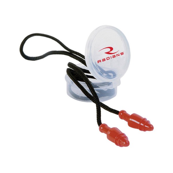 Snug Plug, Corded Design, 28 dB Noise Reduction, 2-Flange Tapered Shape, Regular Size, Red Plug, Nylon Cord, Specifications Met: FDA Approved, Disposable/Reusable: Reusable