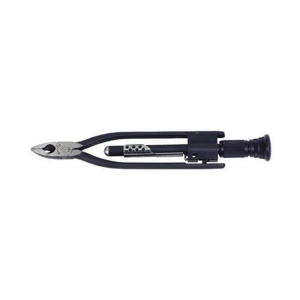 Wire Twister Plier, Automatic Safety Reversible, 0.02 to 0.041 in Nominal, Flat Top/Diamond Serrated Jaw, Alloy Steel Jaw, 8-3/4 in Overall Length, CW/CCW Rotational Direction, 6 in Handle Length, Steel Handle, Black Oxide, Black, Applicable Material