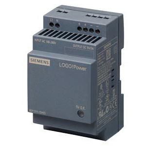 Power Supply, 1-Phase, Series: LOGO, 100 to 240 VAC Input, 5 VDC Output, 15 W Power, 3 A, 47 to 63 Hz Frequency, DIN Rail Mounting, 54 mm Width, 52.6 mm Depth, 90 mm Height