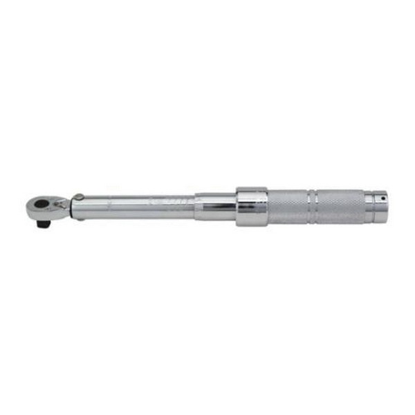 Micrometer Torque Wrench, 3/8 in Drive, 16 to 80 N-m, Ratcheting, Graduations: 0.5 nm, 15-1/2 in Overall Length, CW/CCW, +/-3% CW, +/-6% CCW Accuracy, Audible Click Indicator, Knurled Grip, Specifications Met: ASME B107.14M, Steel, Full Polished