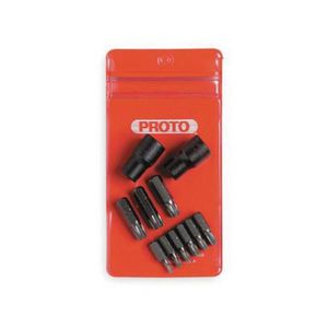 Insert Bit Set, Measurement System: Imperial, 11 Piece, Specifications: 1/4 in and 5/16 in Drive Bit, 3/8 in Drive Bit Holder, Full Polished