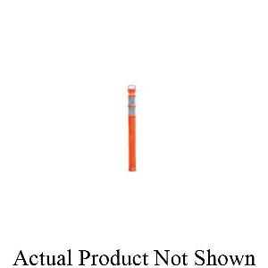 Delineator Post, Flared Portable Plain, 45 in Height, 4-1/2 in Post Dia, Orange Post, Polyethylene Post, 2 lb